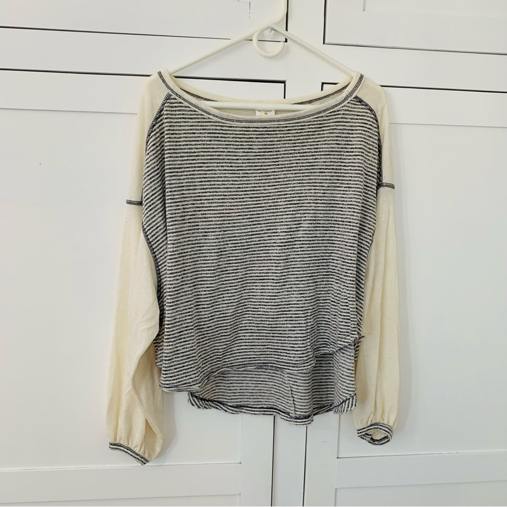 By Together + Collection Stripe Long Sleeve Top Size Medium
